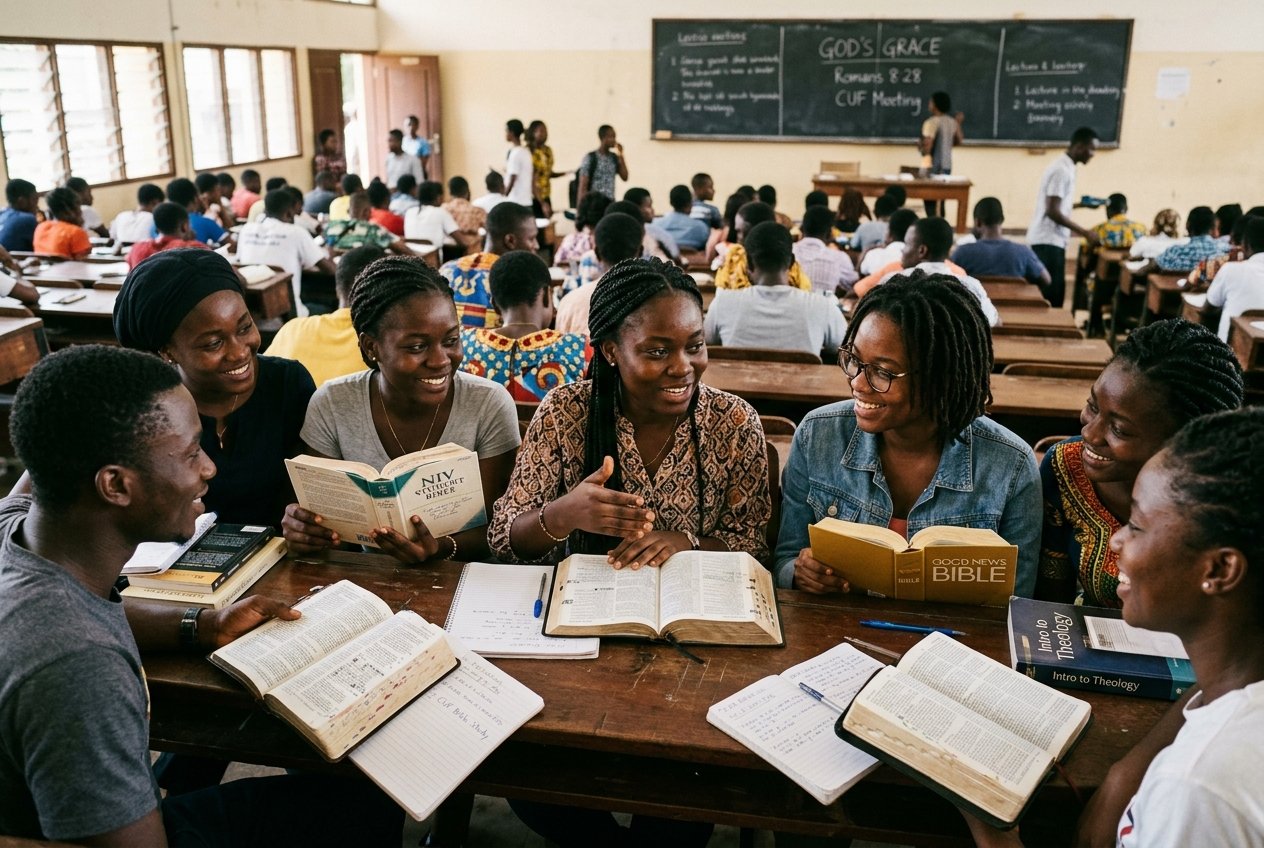 Students engaged in Bible study